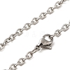 202 Stainless Steel Cable Chain Necklaces STAS-A100-11P-2