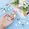   1 Set Marble Pattern Glass Cabochons GLAA-PH0002-09-5