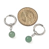 Natuarl Mixed Stone Round Hoop Earrings EJEW-JE06593-6