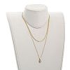 Brass Micro Pave Clear Cubic Zirconia Double Layer Necklaces NJEW-JN03050-5