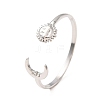 304 Stainless Steel Cuff Open Rings SA-CBA4160-34P-4