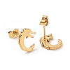 304 Stainless Steel Tiny Dragon Stud Earrings for Men Women EJEW-G318-07G-2