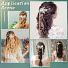 2Pcs Acrylic with Alloy Crystal Rhinestone Clear AB Butterfly Tassel Alligator Hair Clips Set AJEW-WH20080-59A-4