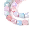Anti-Tarnish Electroplate Glass Beads Strands X-GLAA-N057-6mm-08-3