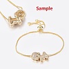 Brass Micro Pave Cubic Zirconia Pendants ZIRC-A009-18G-4
