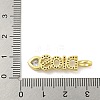 Word DIOS Rack Plating Brass Micro Pave Clear Cubic Zirconia Pendants KK-Z053-11G-02-3