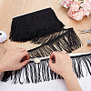 Polyester Tassel Lace Edge Trim Ribbon OCOR-WH0101-118B-3