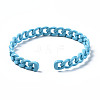 Spray Painted Brass Cuff Bangles BJEW-Q700-001D-2