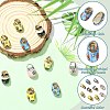 10Pcs 5 Colors Handmade Printed Porcelain Beads PORC-CJ0001-33-3