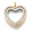 Alloy Magnetic Locket Pendants PALLOY-T052-11G-1