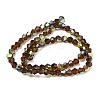 Electroplate Transparent Glass Beads Strands EGLA-K015-18V-2