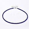 Faceted Rondelle Glass Beaded Necklaces NJEW-JN02568-02-1