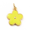 Rack Plating Brass Enamel Charms KK-G387-09G-03-1
