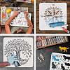 Large Plastic Reusable Drawing Painting Stencils Templates DIY-WH0172-638-4