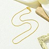 1.5mm Rack Plating Brass Box Chain Adjustable Slider Necklaces for Women Men MAK-L044-35G-1