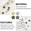 Fingerinspire 240Pcs 4 Color 2-Hole Alloy Buttons FIND-FG0001-34-4