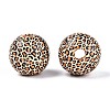 Printed Schima Wood Beads WOOD-N017-01D-2