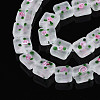 Handmade Frosted Lampwork Beads Strands LAMP-N021-38F-3