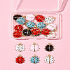 24Pcs 5 Styles Alloy Enamel Pendants ENAM-FS0002-94-10