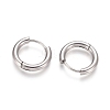 Tarnish Resistant 202 Stainless Steel Huggie Hoop Earrings A-EJEW-F111-16mm-P-2