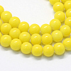 Baking Paint Glass Round Bead Strands DGLA-Q020-8mm-05-1