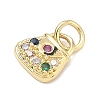 Brass Micro Pave Cubic Zirconia Pendants LS-KK-K417-17G-2