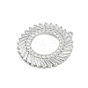 Brass Micro Pave Cubic Zirconia with Glass Pendants KK-Q026-19P-2