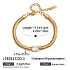 304 Stainless Steel Snake Chains Bracelets WGDC39C-03-1