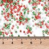 4 Colors Christmas 11/0 Glass Seed Beads SEED-X0058-13-4