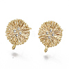 Brass Micro Pave Cubic Zirconia Stud Earring Findings X-KK-T056-05G-NF-3