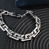 304 Stainless Steel Number 9 Link Chain Bracelets SA-CBA2696-12P-3