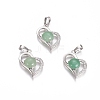 Natural Green Aventurine Pendants G-L512-O10-1
