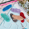 30 Yards 10 Colors Polyester Elastic Flower Lace Ribbons OCOR-BC0006-76-5