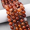 Natural Banded Agate Beads Strands G-H343-D03-12mm-1