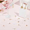 Brass Stud Earring Findings KK-BBC0028-29B-4