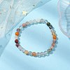 6.5mm Round Natural Rutilated Quartz Beaded Stretch Bracelets for Women Men BJEW-JB10490-2