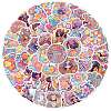 50Pcs Flower Waterproof PVC Cartoon Stickers PW-WG29182-01-1