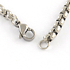 304 Stainless Steel Box Chain Venetian Chains Necklaces NJEW-Q289-24-3