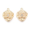 Brass Micro Pave Clear Cubic Zirconia Charms KK-N216-583LG-2