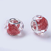 Faceted Glass European Beads GLAA-F082-B05-2