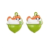 Baking Paint Zinc Alloy Pendants AL-CBA032C-06-1