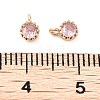 Brass Micro Pave Cubic Zirconia Charms KK-U028-19G-02-3