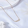 1Pc Zinc Alloy Curved Tube Pendant Necklaces for Women NJEW-LP0004-18-3