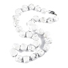Natural Howlite Nuggets Beaded Necklaces for Women Men NJEW-K388-01N-4