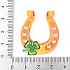 Saint Patrick's Day Opaque Printed Acrylic Pendants OACR-A045-05F-3
