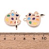 Alloy Enamel Pendants ENAM-Q004-01KCG-25-3
