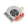 Racing Car Theme Alloy Enamel Pendants AL-CBA4666-03O-2
