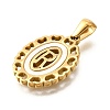 Golden 304 Stainless Steel Pendants STAS-K300-02G-R-2