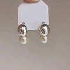 Chic Oval Alloy Stud Earrings for Women LK4889-7-1