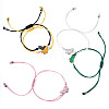 3 Sets 6Pcs 3 Styles Alloy Enamel Link Bracelets BJEW-TA0001-22-3